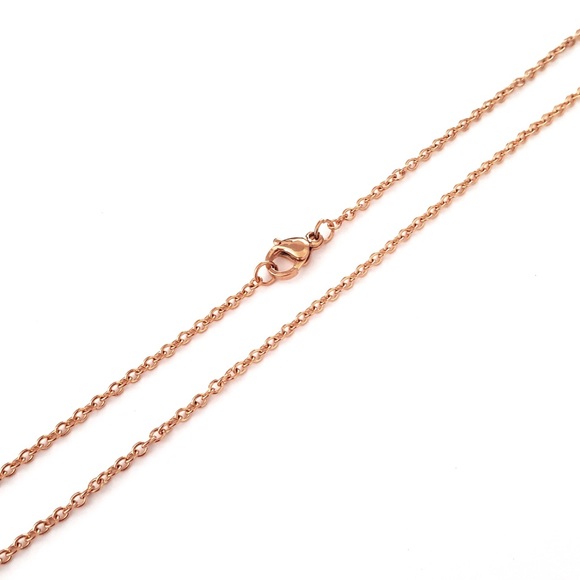Brand New 14k Rose Gold Plated Cable Chain - Picture 2 of 5
